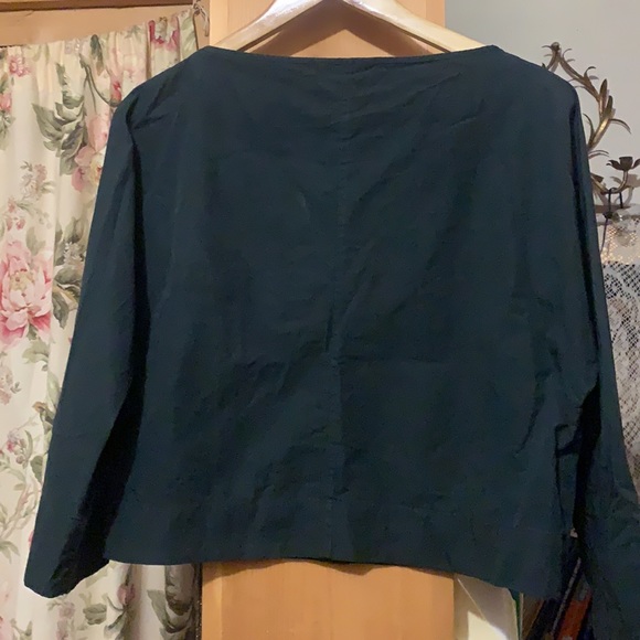Uniqlo Crisp Poplin Cropped Boxy Top - Picture 4 of 5
